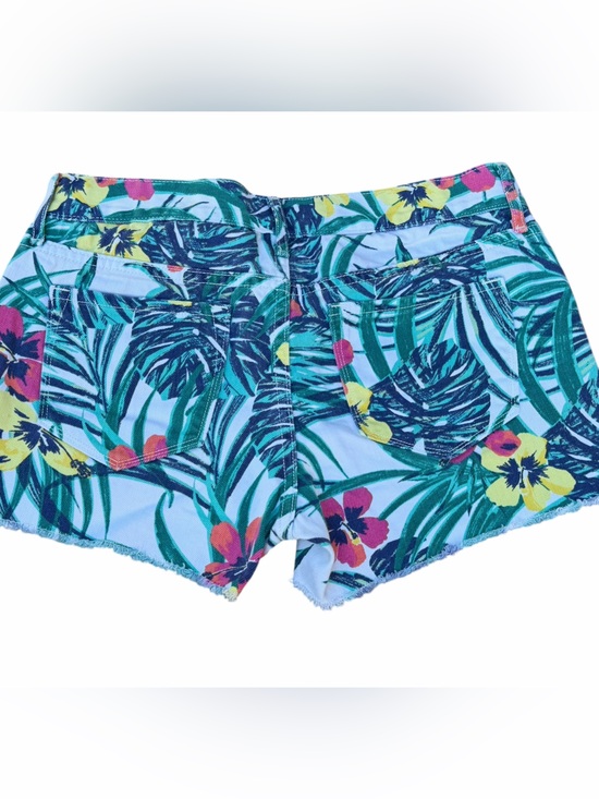 Old Navy Pants - Old Navy Tropical Floral Blue Women's cutoff Denim Shorts size 4